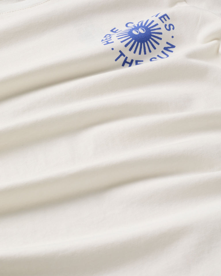 Camiseta blanca Happy sun Pau sostenible - 3