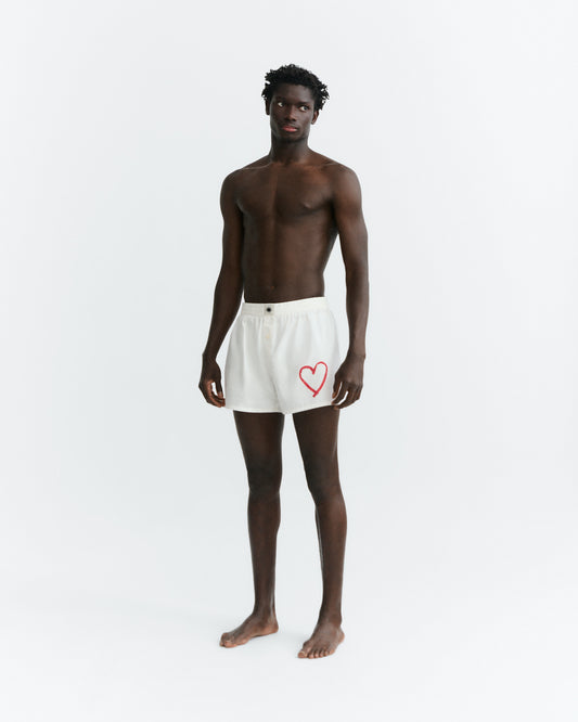 Boxer heart tape blanco sostenible - 1