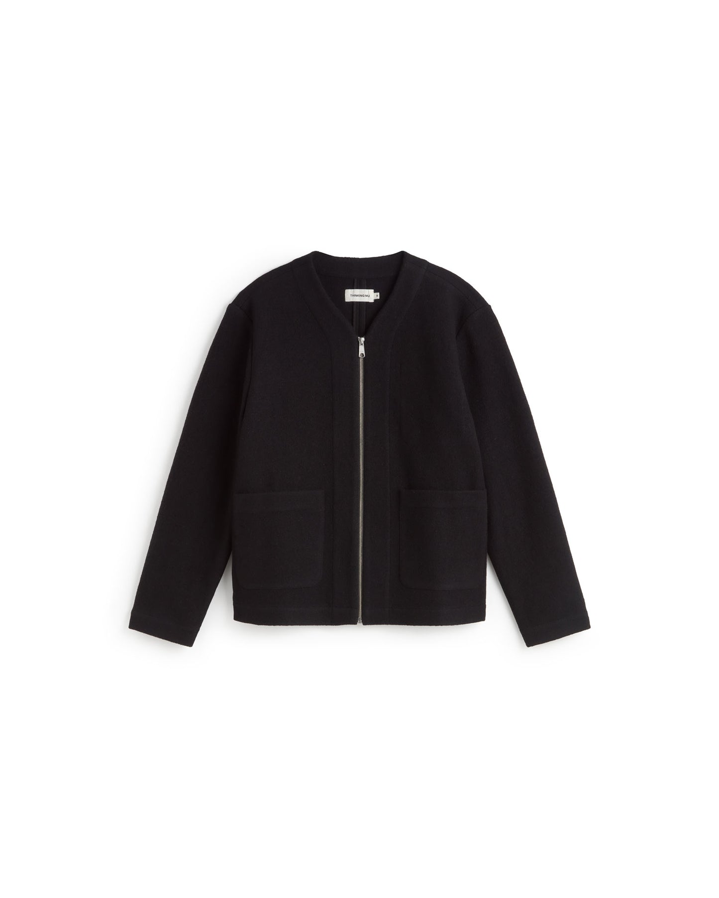 Chaqueta relaxed lana fina Greg sostenible silueta - 1