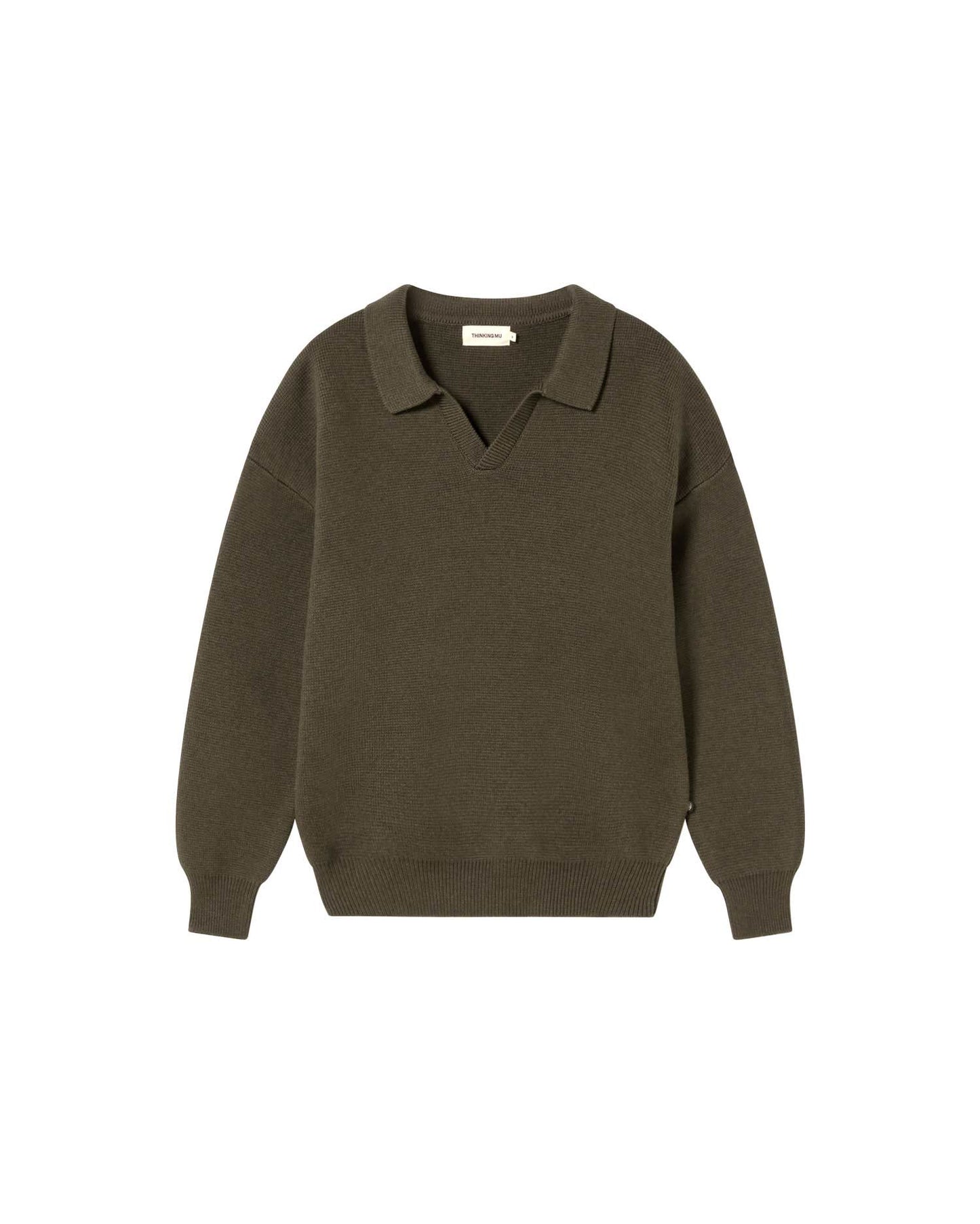 Jersey verde lana Aritz sostenible - silueta 2