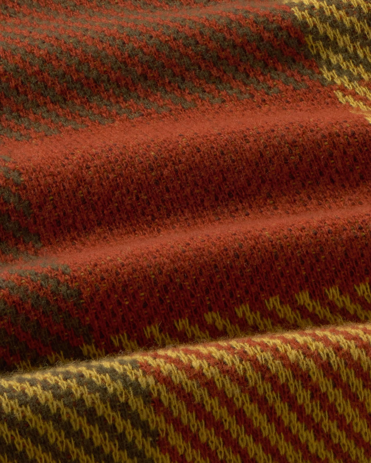 Jersey lana cuadros marrón Khem sostenible silueta - 2