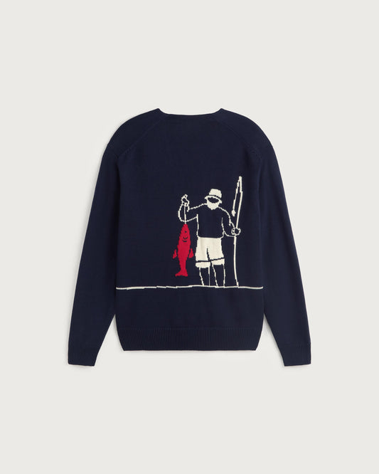 Cardigan punto algodón orgánico pescadors Creed sostenible silueta - 3