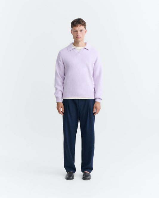 Pantalón pinza lana fría navy Robert sostenible - 1