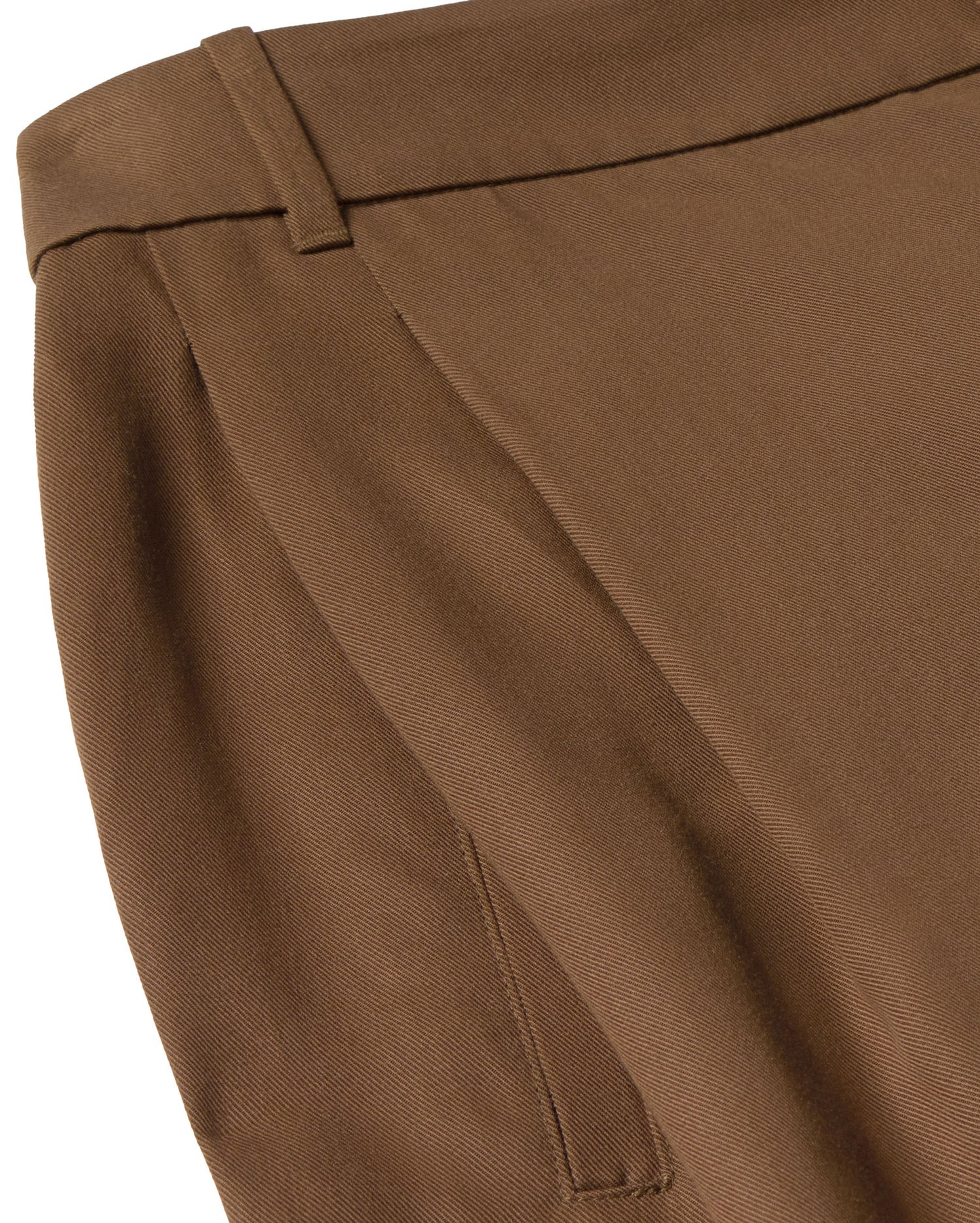 Pantalón carrot pinza marrón Sigurd sostenible silueta - 3