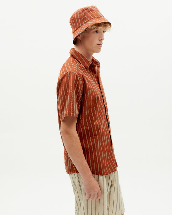 Camisa marrón rayas Tom sostenible -1