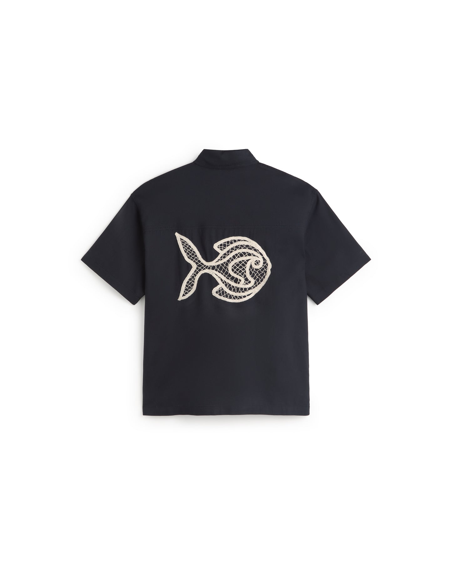 Camisa oversize bordada a mano fish Kurtis sostenible silueta - 3