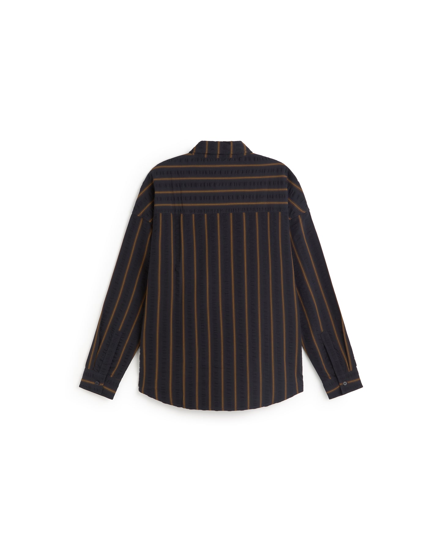 Camisa oversize seersucker rayas Haru sostenible silueta - 3