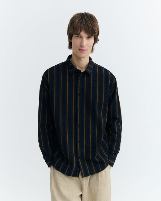 Camisa oversize seersucker rayas Haru sostenible - 2