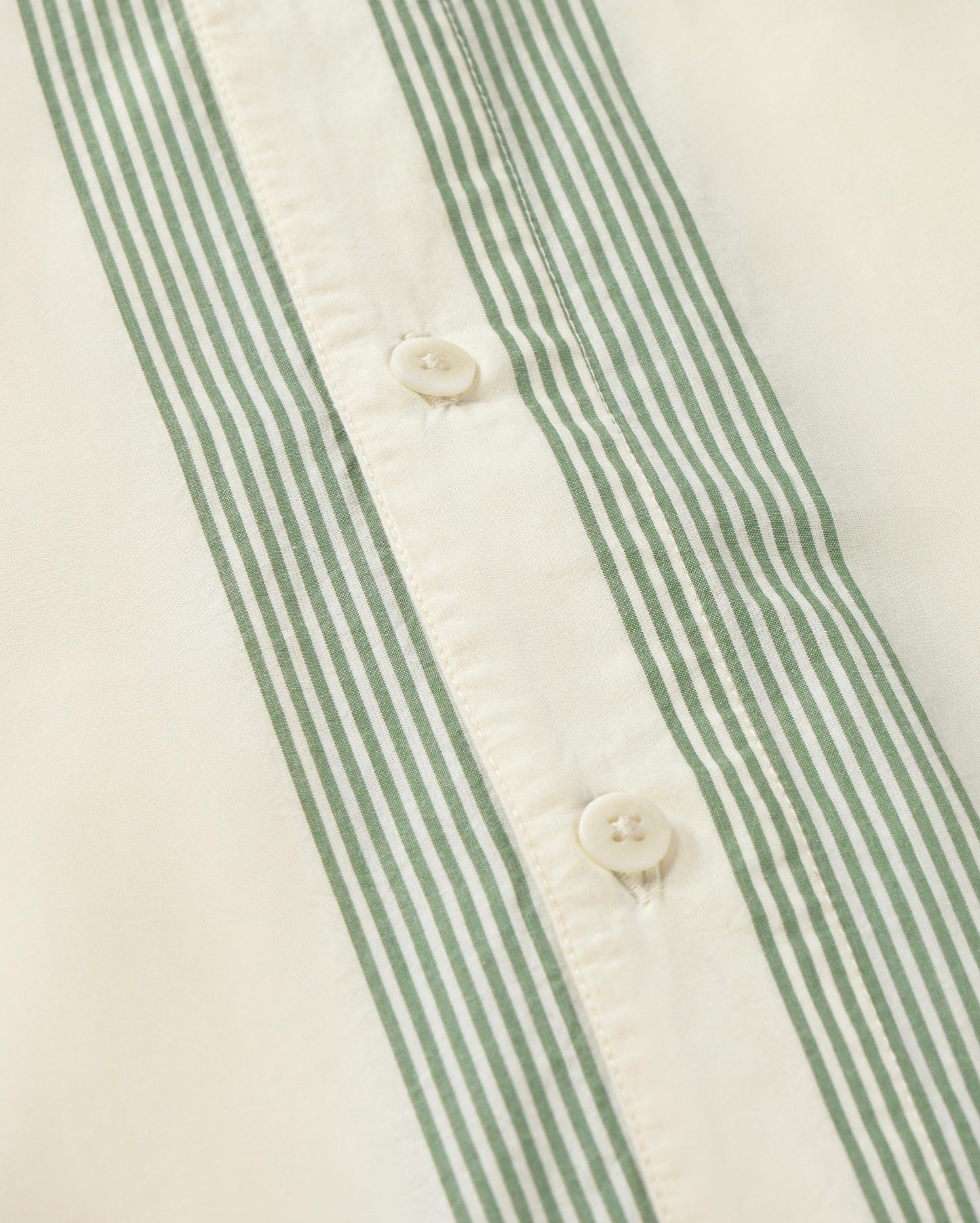 Camisa popelin rayas verde Jim sostenible silueta - 2