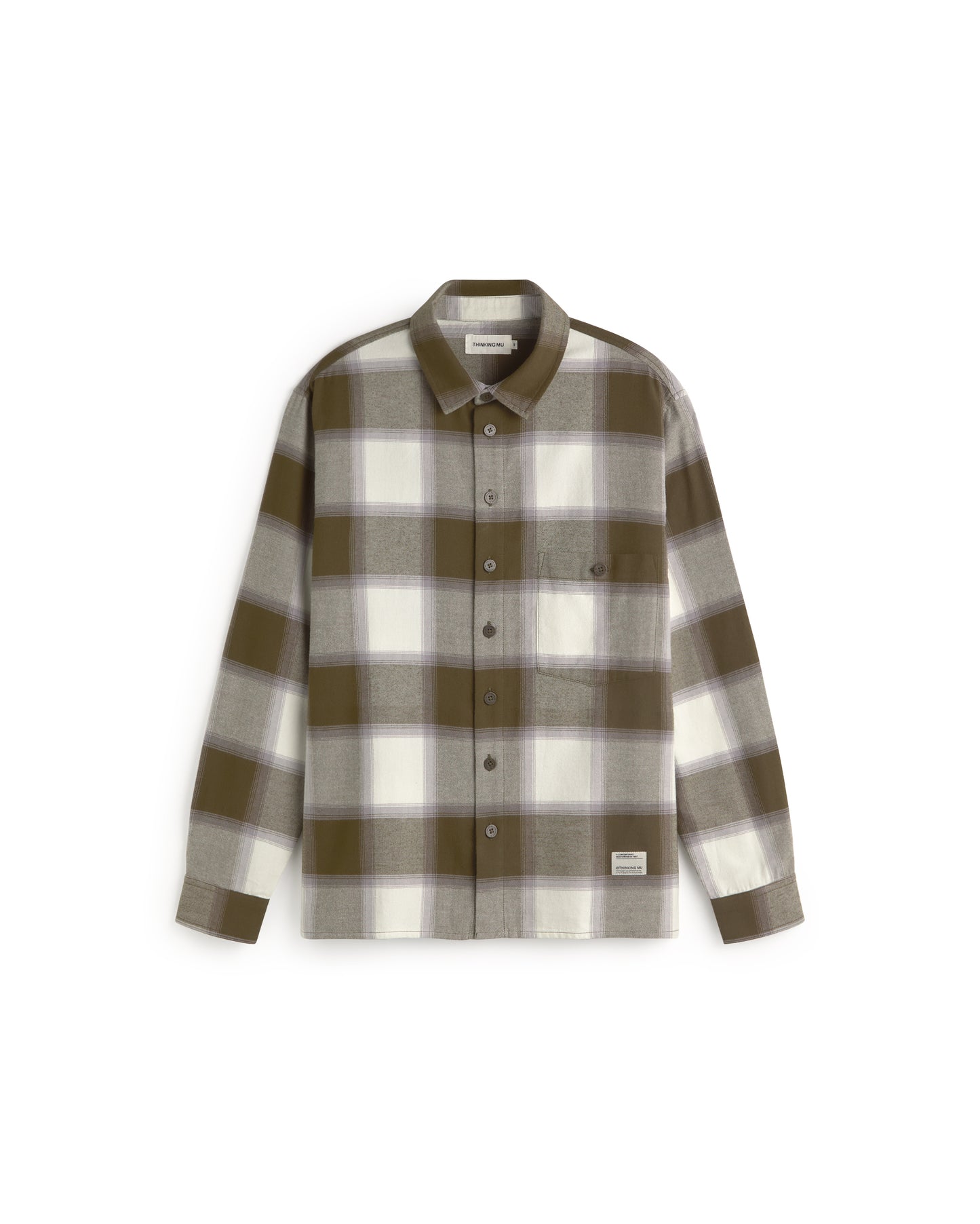 Sobrecamisa cuadros verde ashe Theo sostenible silueta - 1