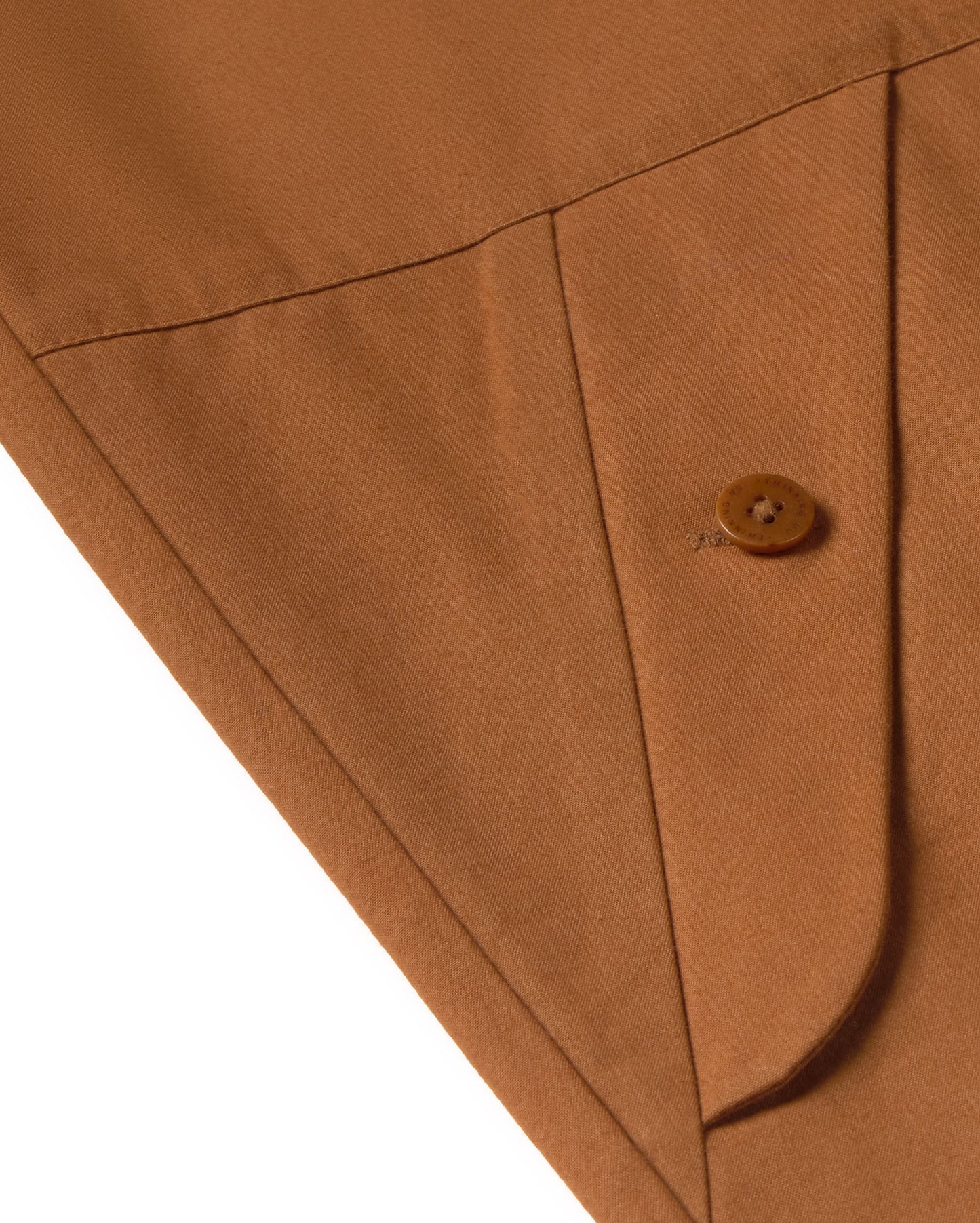 Chaqueta tinte natural marrón Daniel sostenible silueta - 3