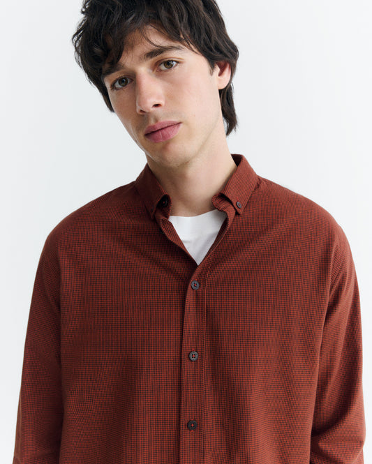 Camisa cuadros naranja Ant sostenible - 3