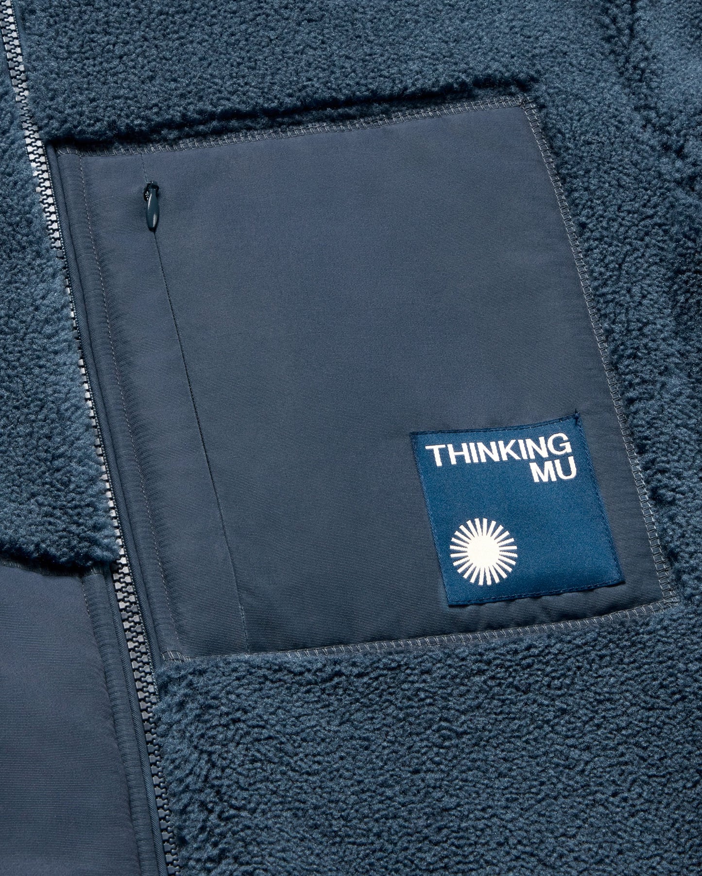 Sudadera azul Mitchel sostenible - silueta 2