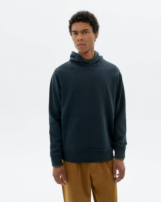 Hoodie grafito sol espalda azul Simon sostenible - 1