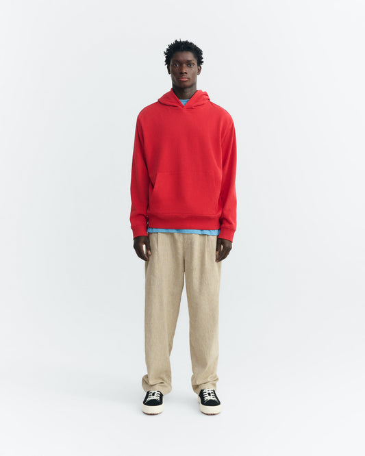 Sudadera roja patched sol espalda Simon sostenible - 1