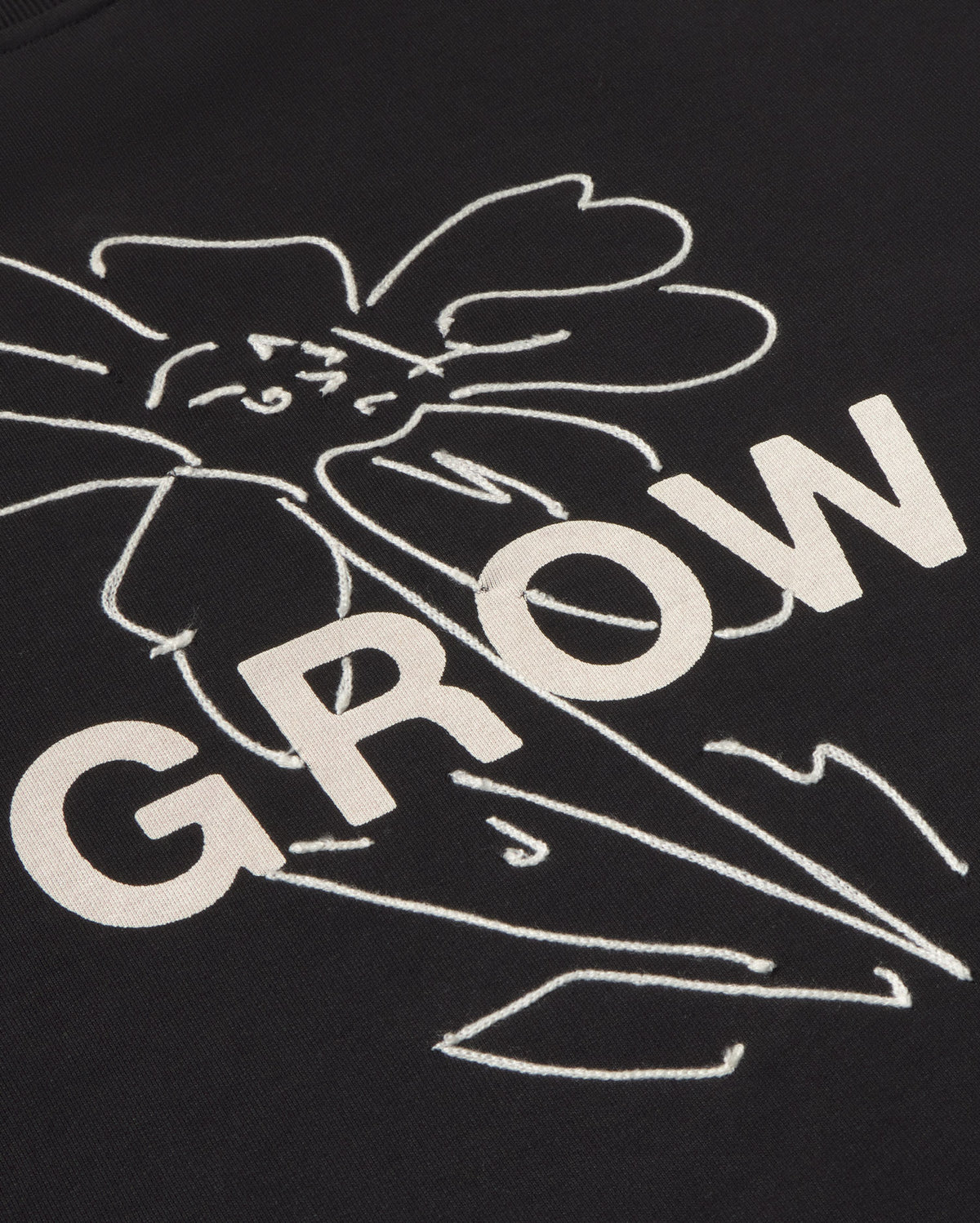 Sudadera bordada grow Leon sostenible silueta - 5