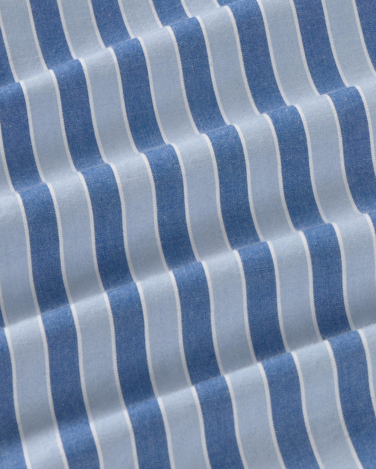 Bermuda rayas azul Haitam sostenible silueta - 2