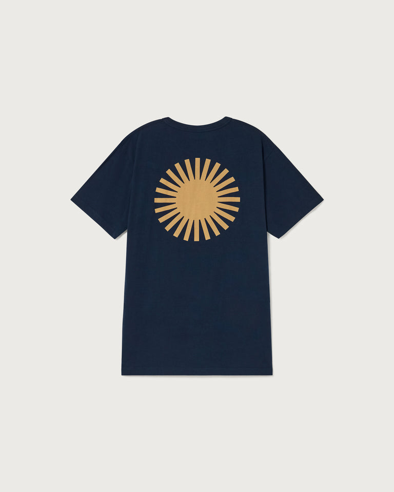 Camiseta navy Sol curry-silueta2