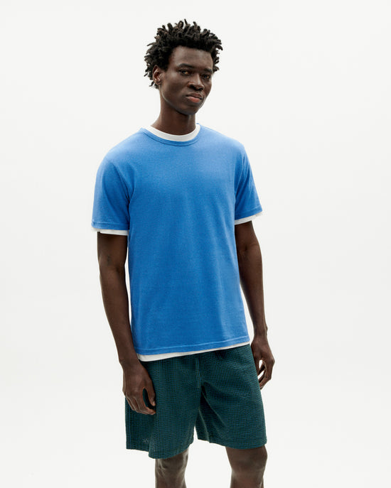 Camiseta ligera azul Hemp sostenible -1