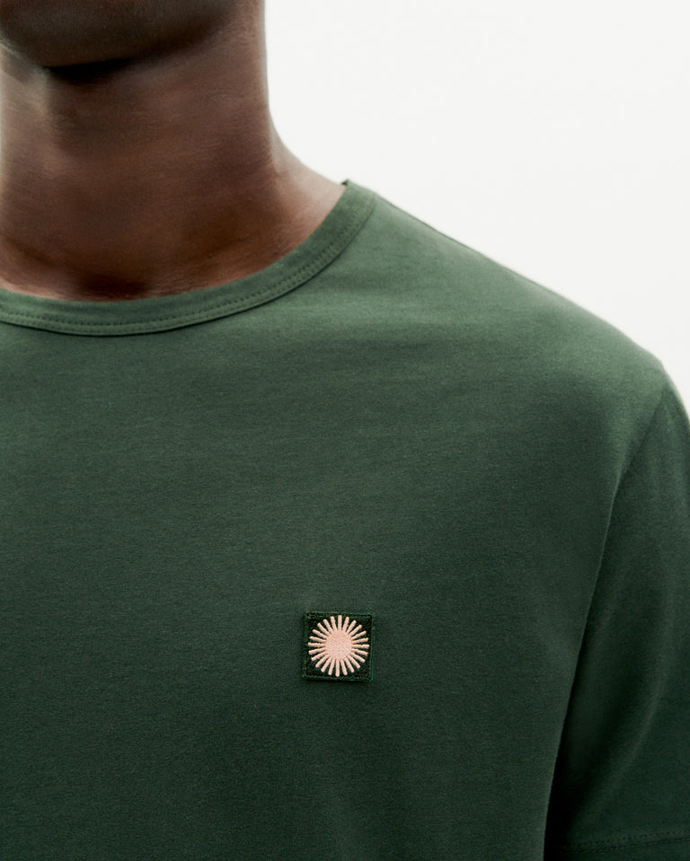 Camiseta verde Sol coral sostenible -4