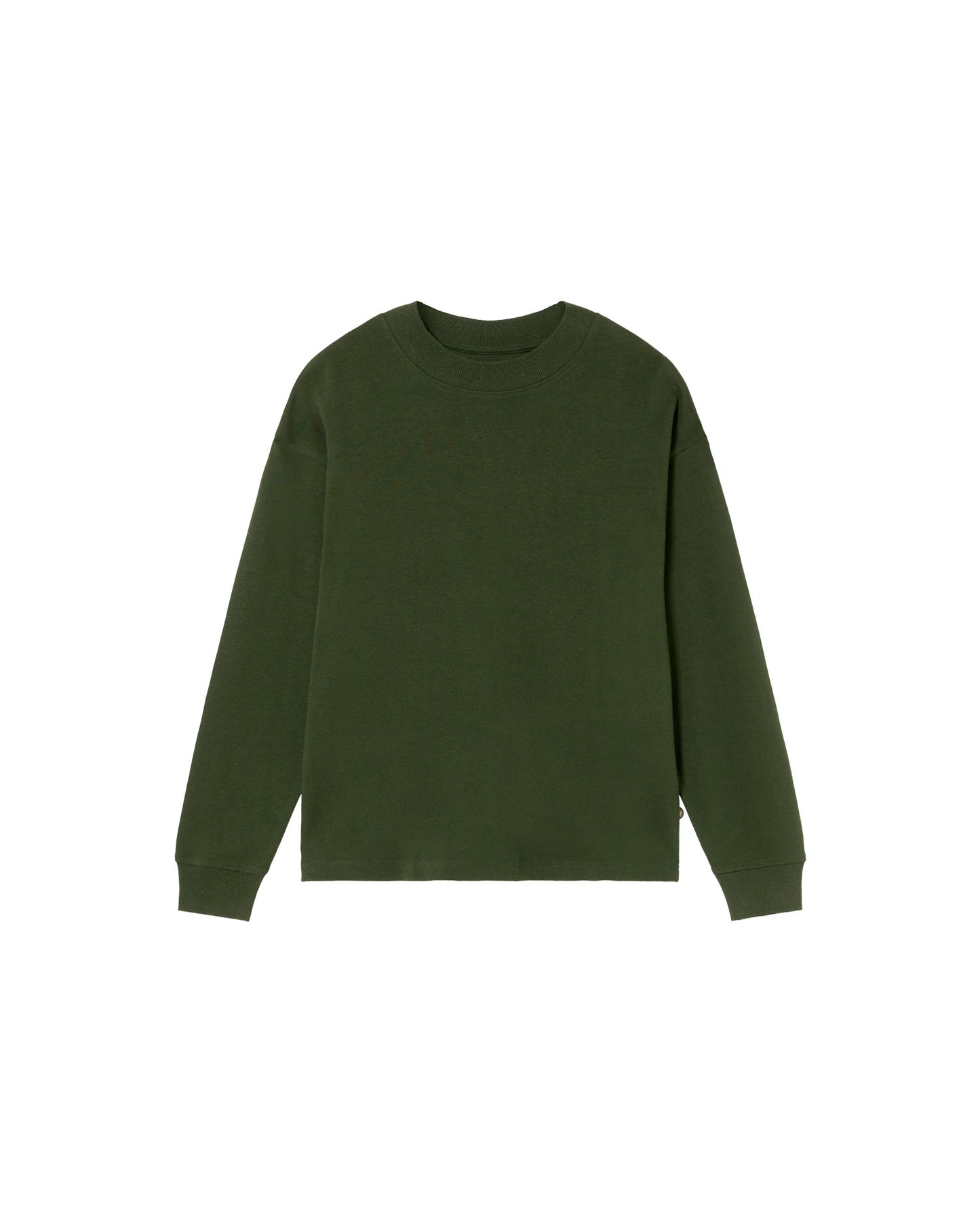 Camiseta gruesa verde hemp Doug sostenible - silueta 3