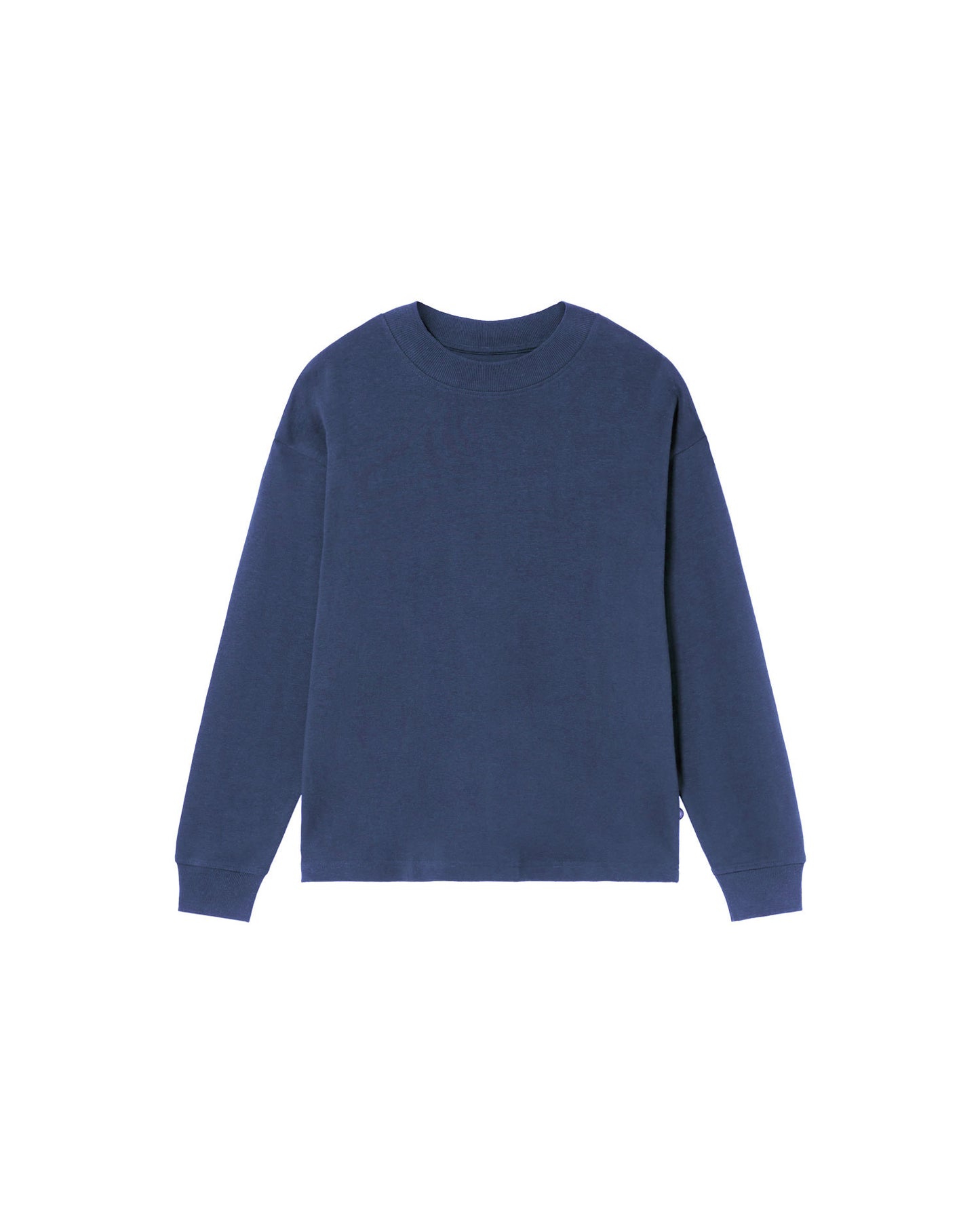 Camiseta gruesa azul hemp Doug sostenible - silueta 3