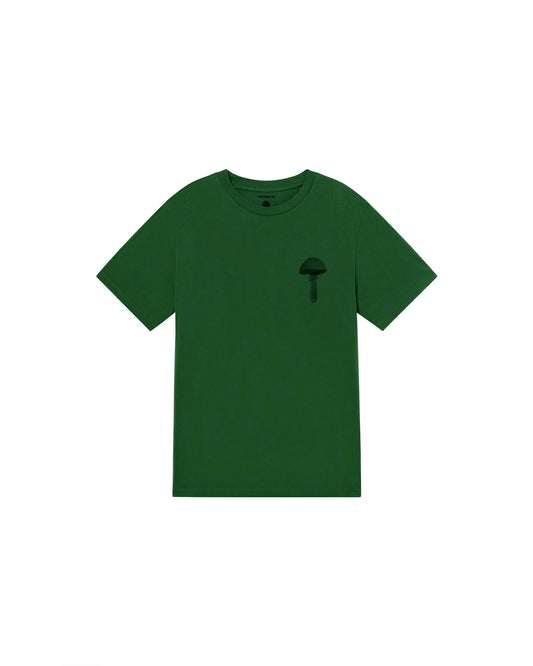 Camiseta verde funghi Zach sostenible - silueta 1