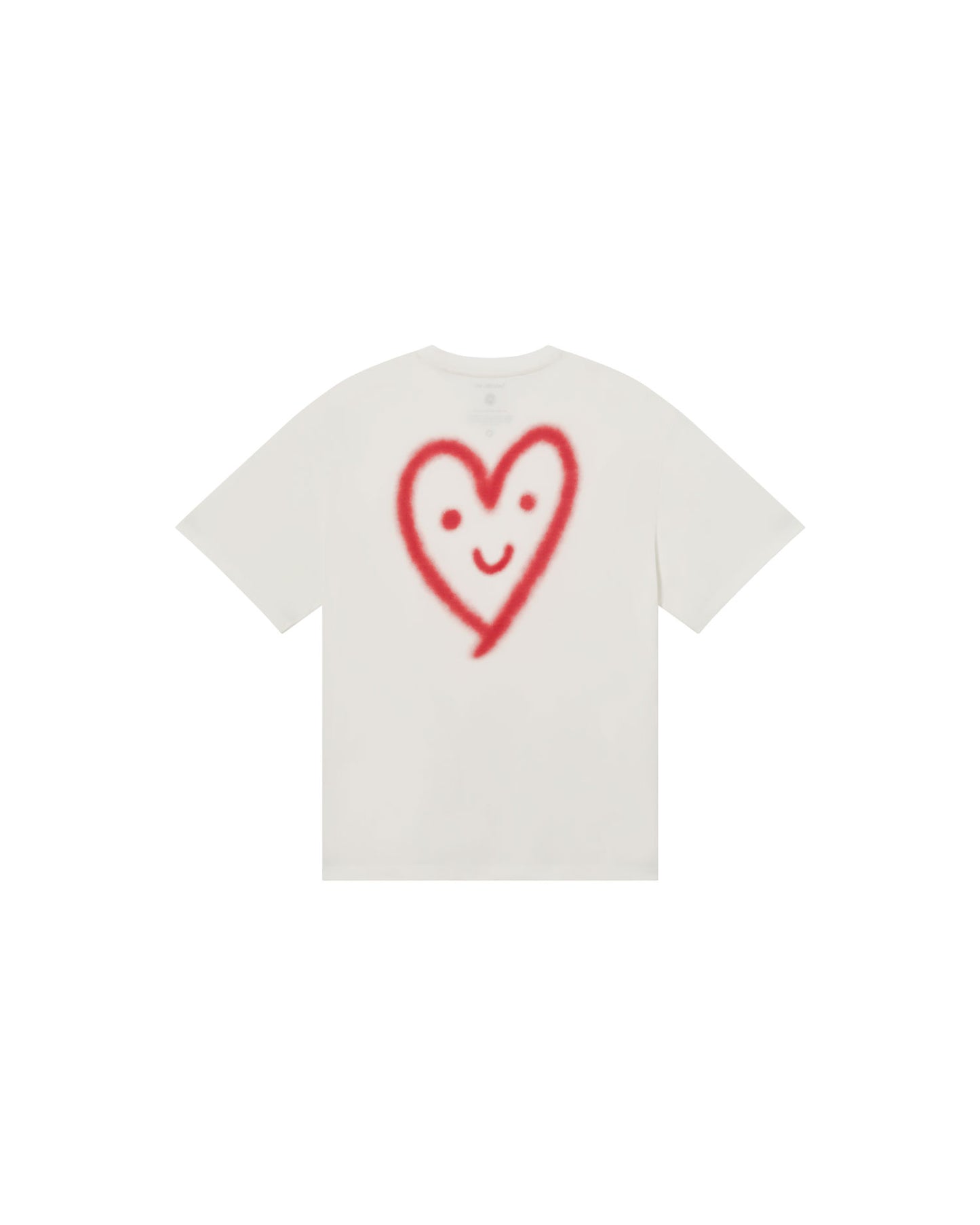 Camiseta blanca cutre heart Aaron sostenible - silueta 1