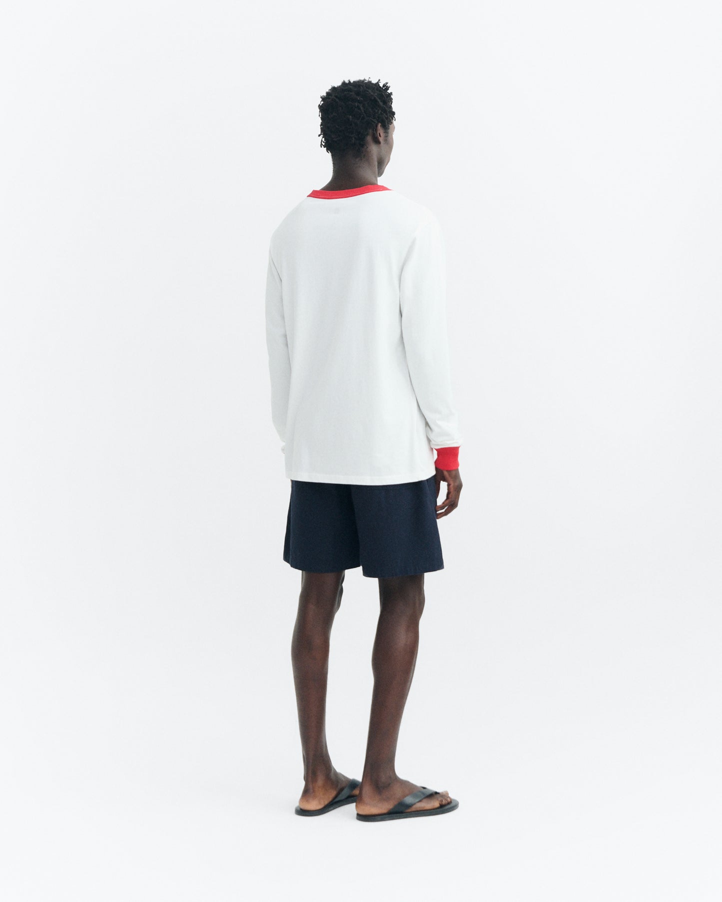 Camiseta manga larga puños rojos Emilio R sostenible - 4