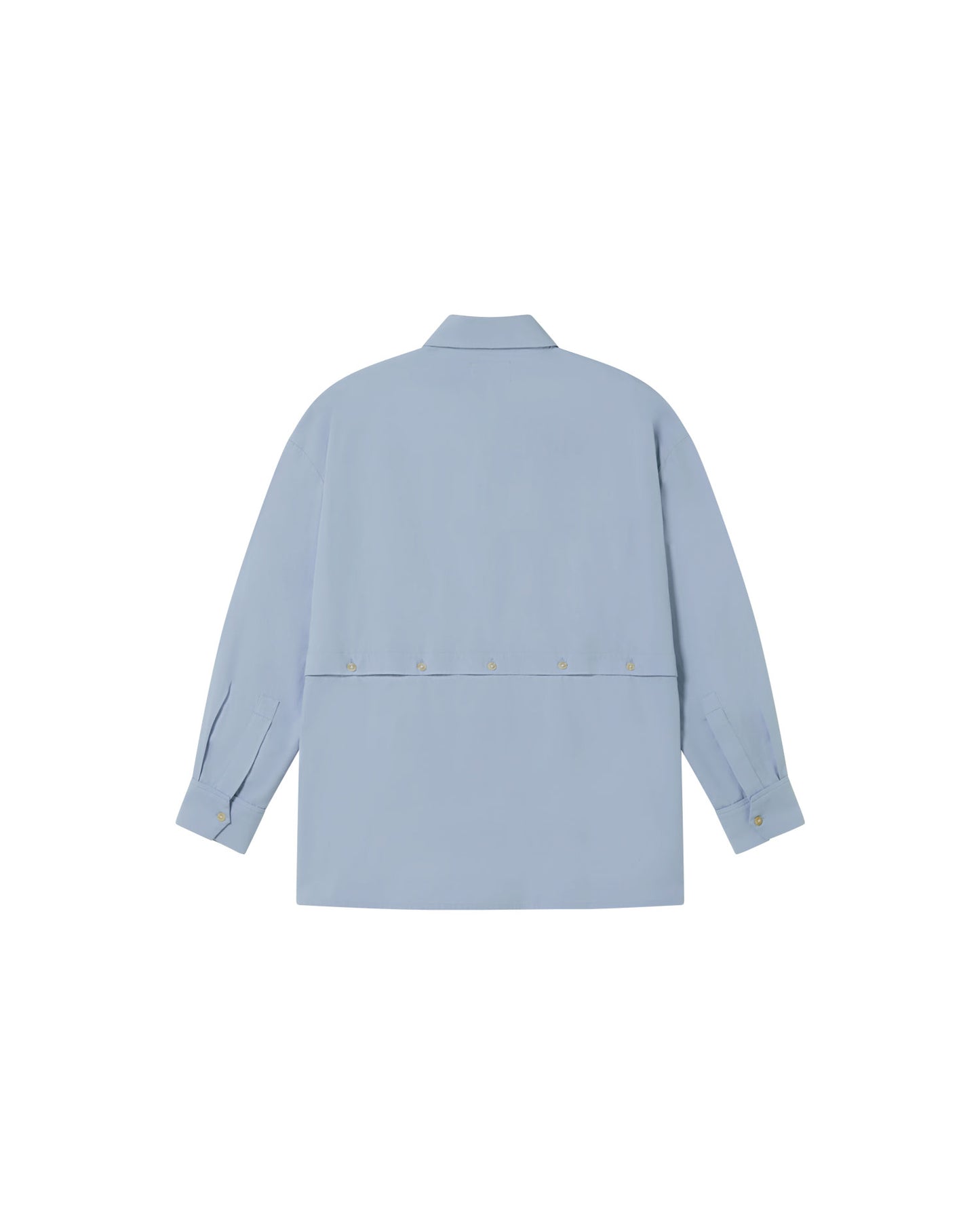 Blusa azul Nataly sostenible - silueta 2