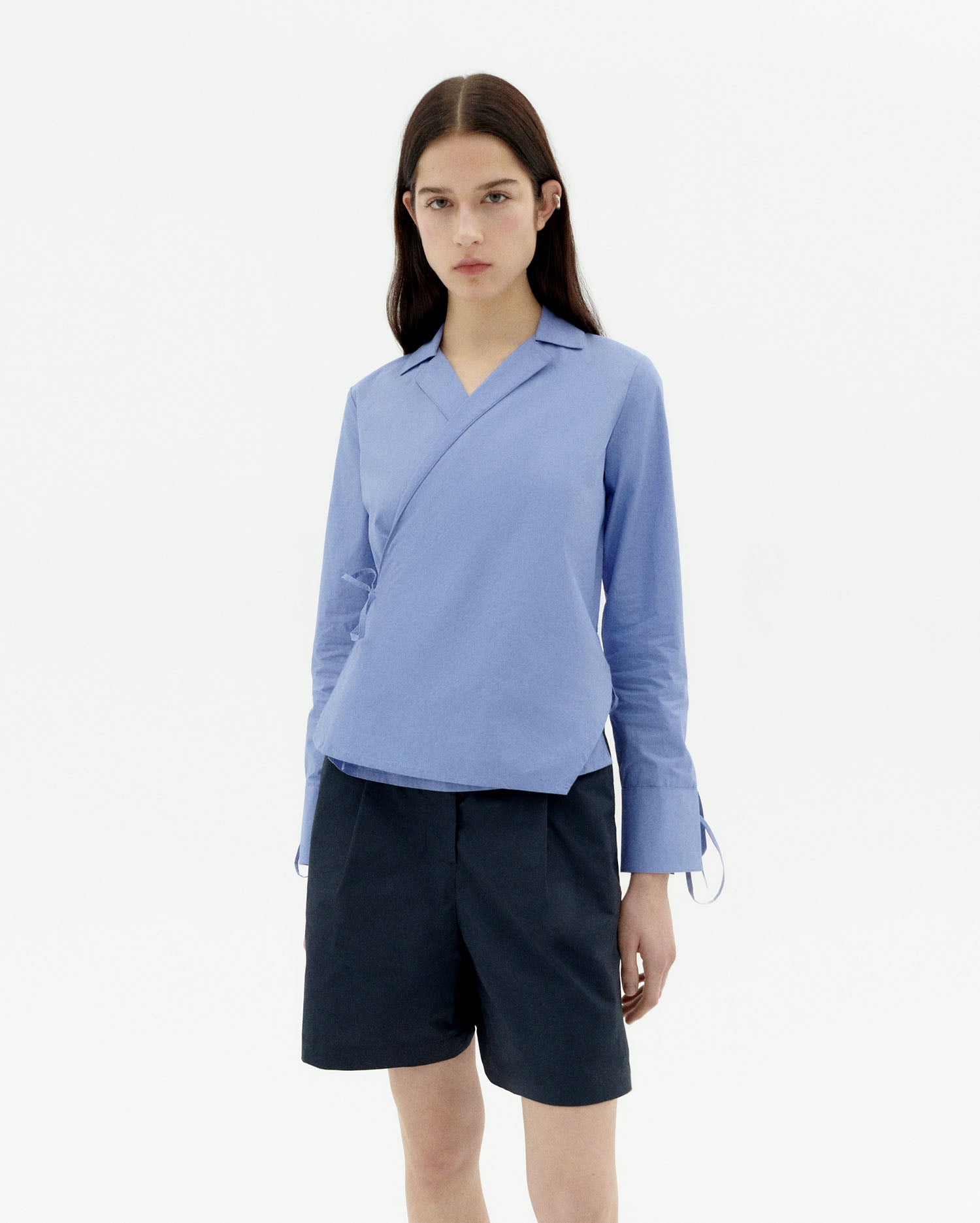 Blouse Blue Lenie | Woman Sustainable Clothing | Thinking Mu