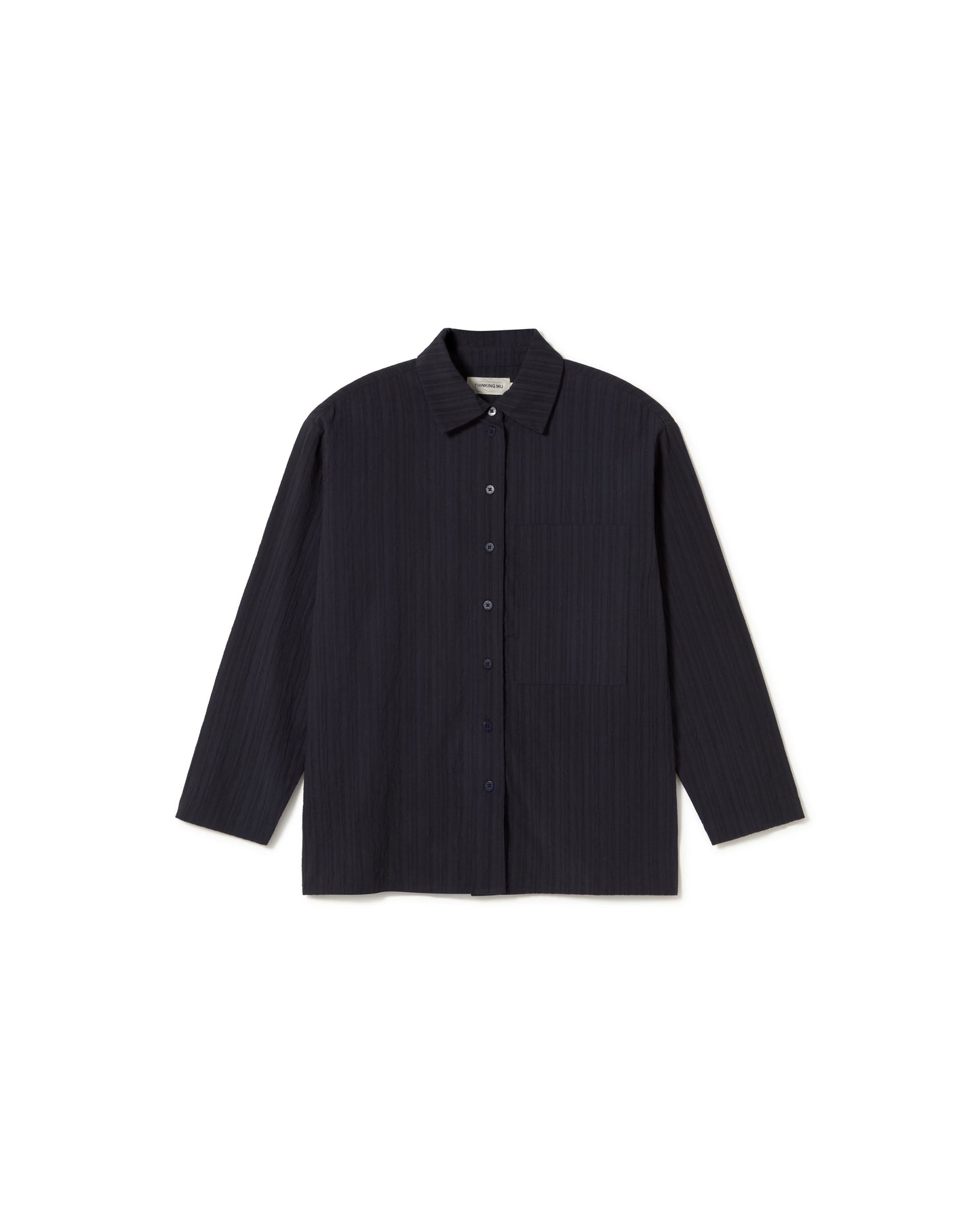 Blusa navy popcorn Marcelle sostenible - silueta 1