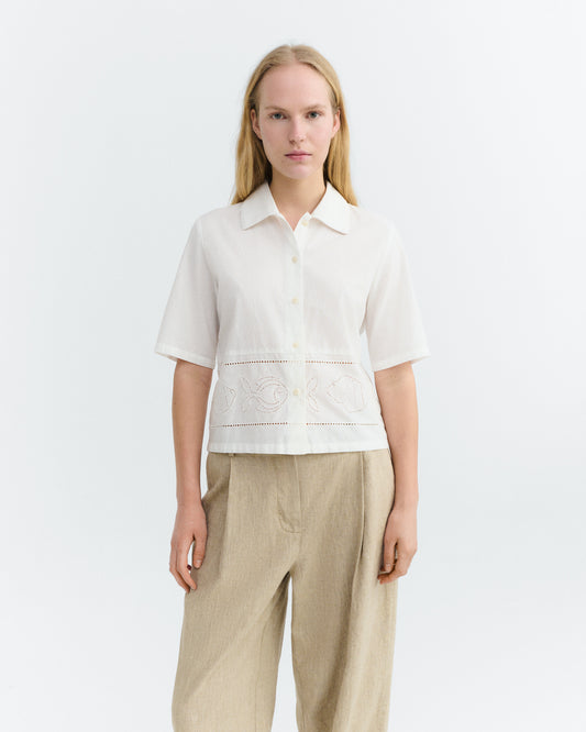 Blusa bordada blanca Ane sostenible - 2
