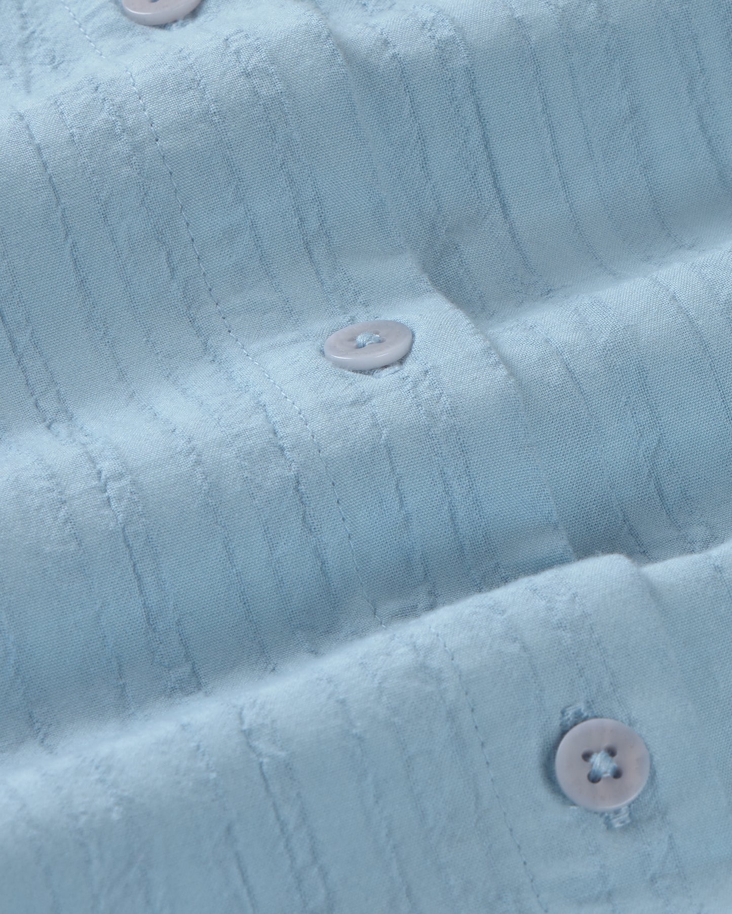 Blusa slim popcorn azul Kitty sostenible silueta - 2