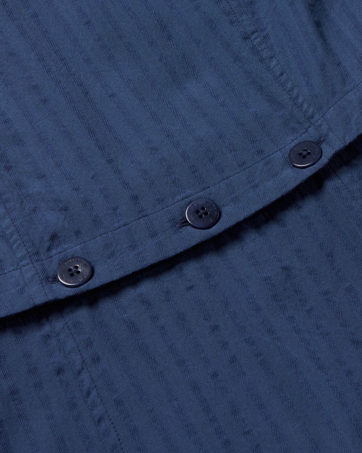 Vestido azul seersucker Wila sostenible - silueta 2