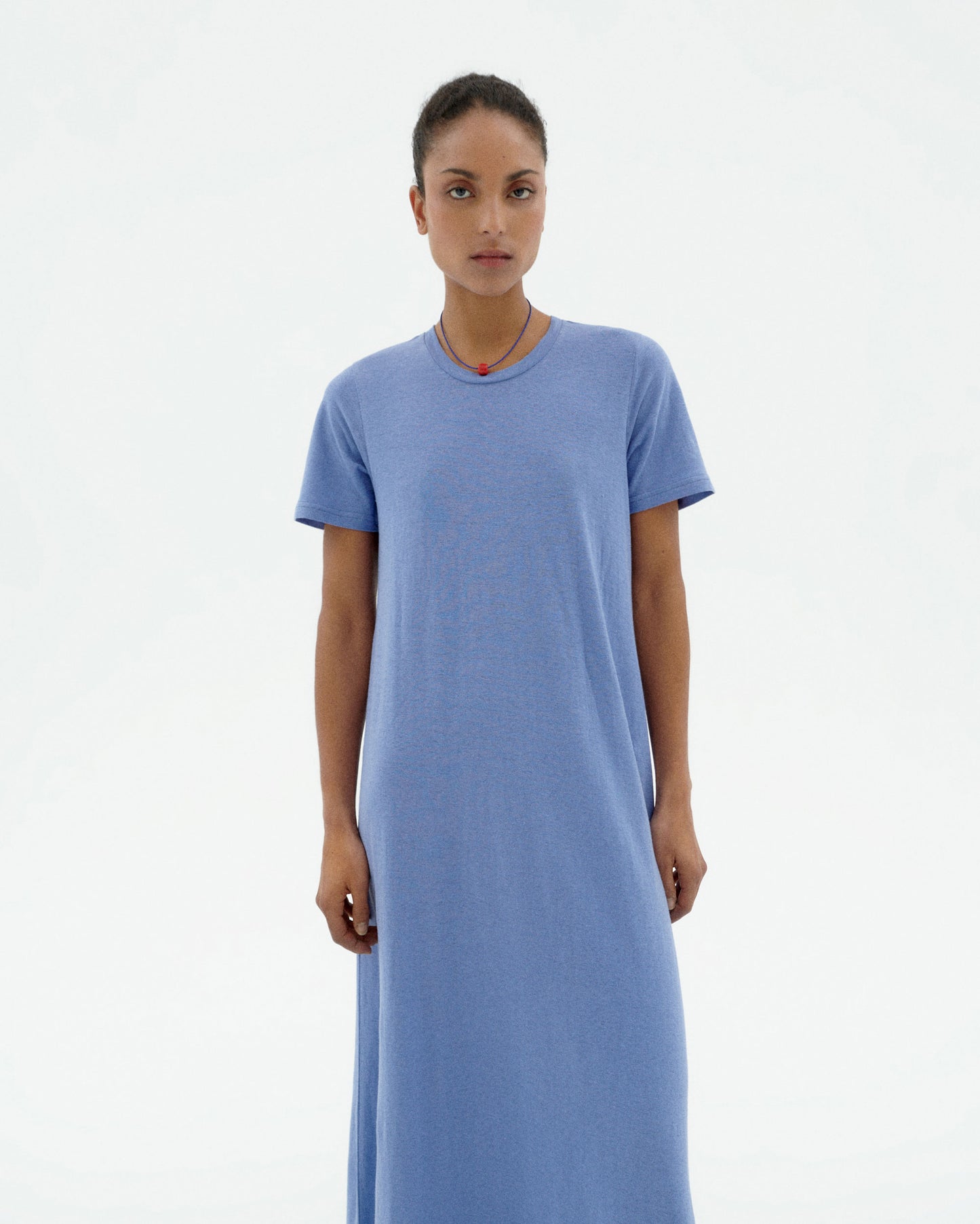 Vestido azul claro hemp Oueme sostenible-4