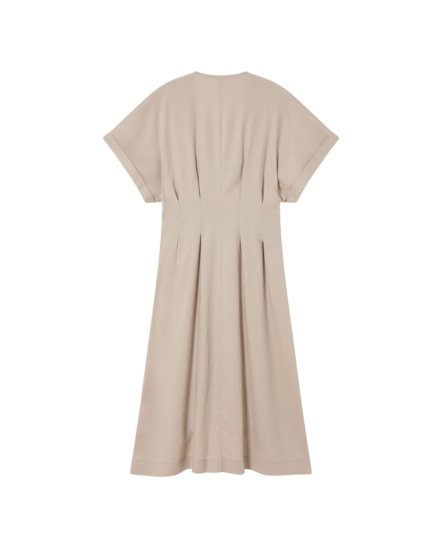 Vestido crudo hemp Laura sostenible - silueta 1