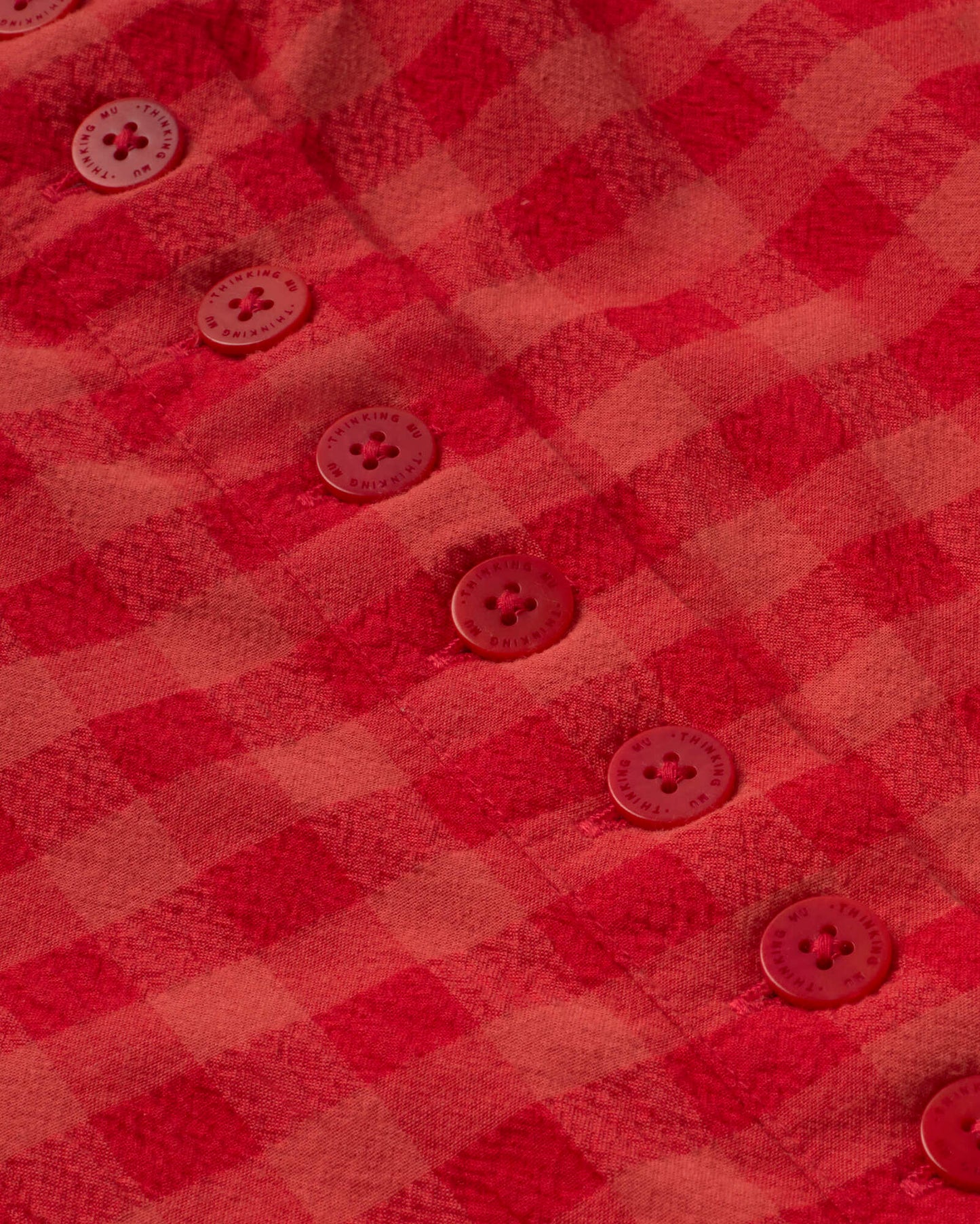 Mono seersucker rojo Maud sostenible silueta - 2