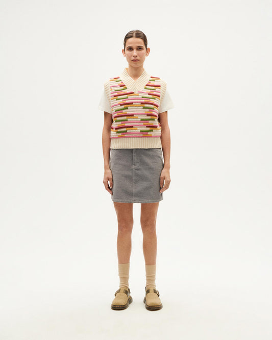 Chaleco multicolor lana Mica sostenible-2