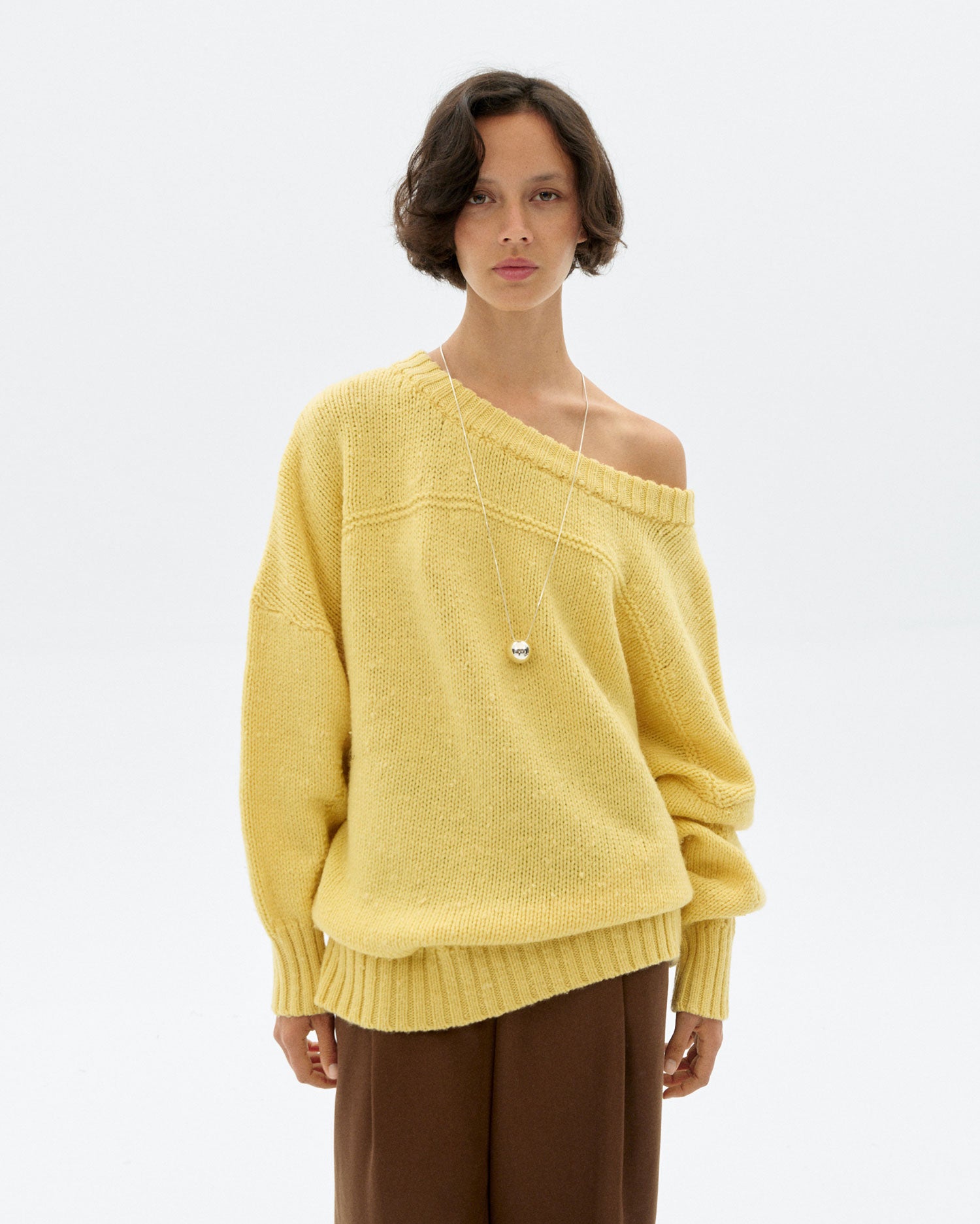 Women's Oversize Merino Wool Oversize Pullover Yellow Liza