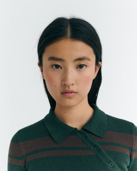 Sueter lana merino rayas verde Dante sostenible - 3