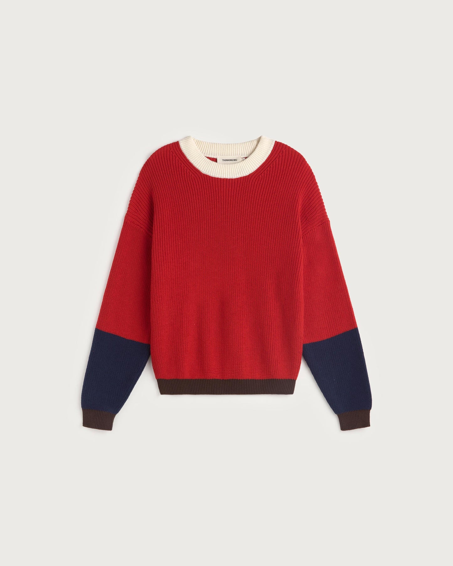 Jersey rojo algodón orgánico Carmen sostenible silueta - 1