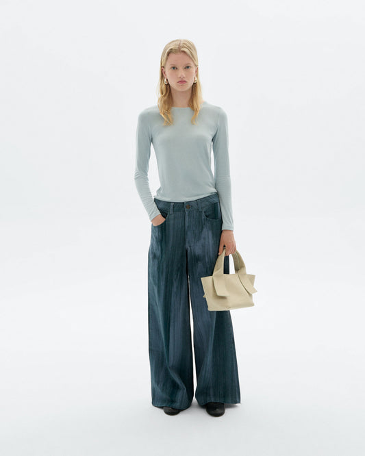 Pantalón wide leg azul ombre Hedda sostenible - 2