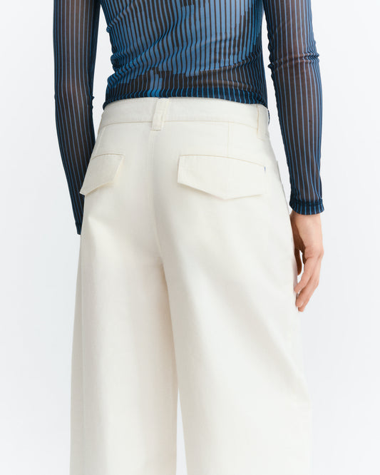 Pantalón barrel blanco Marissa sostenible - 5