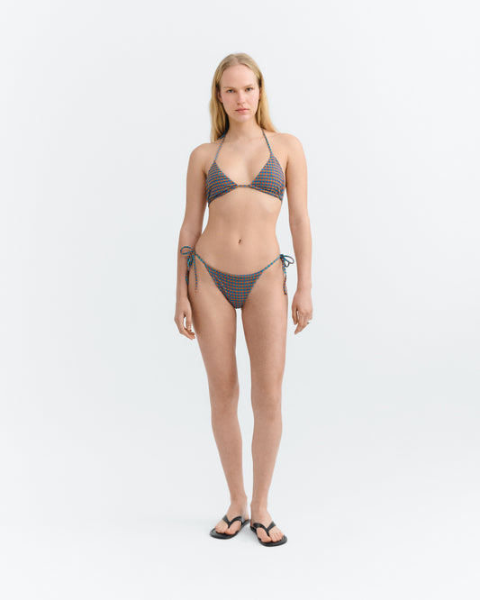 Braguita bikini ajustable seersucker naranja Palermo sostenible - 1