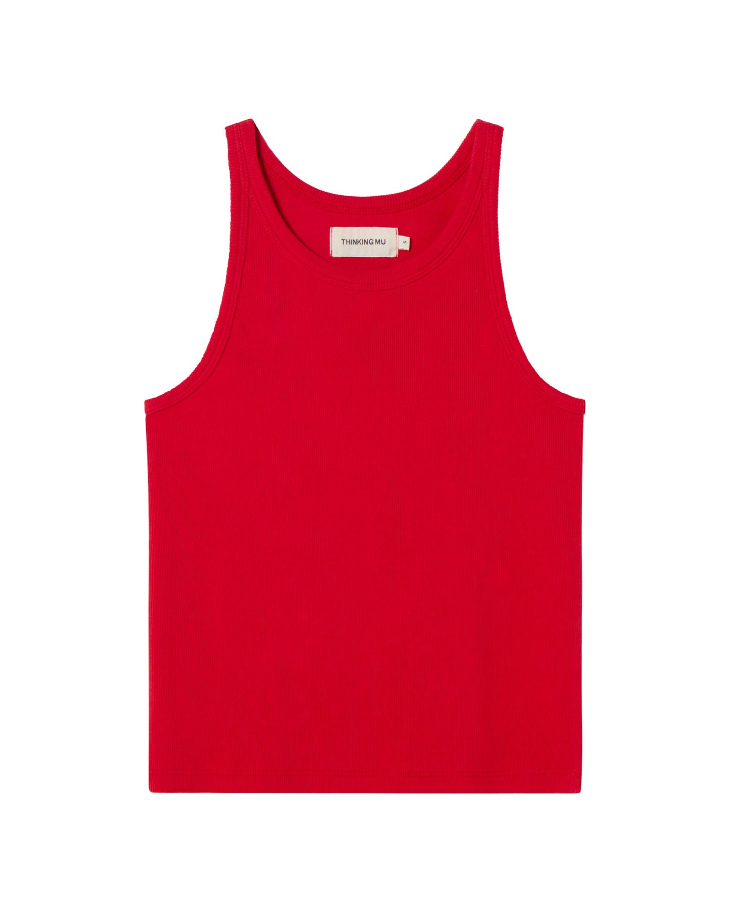 Top rojo Harriet sostenible - silueta 1
