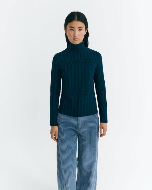 Top rayas azul esque Ellen sostenible - 1