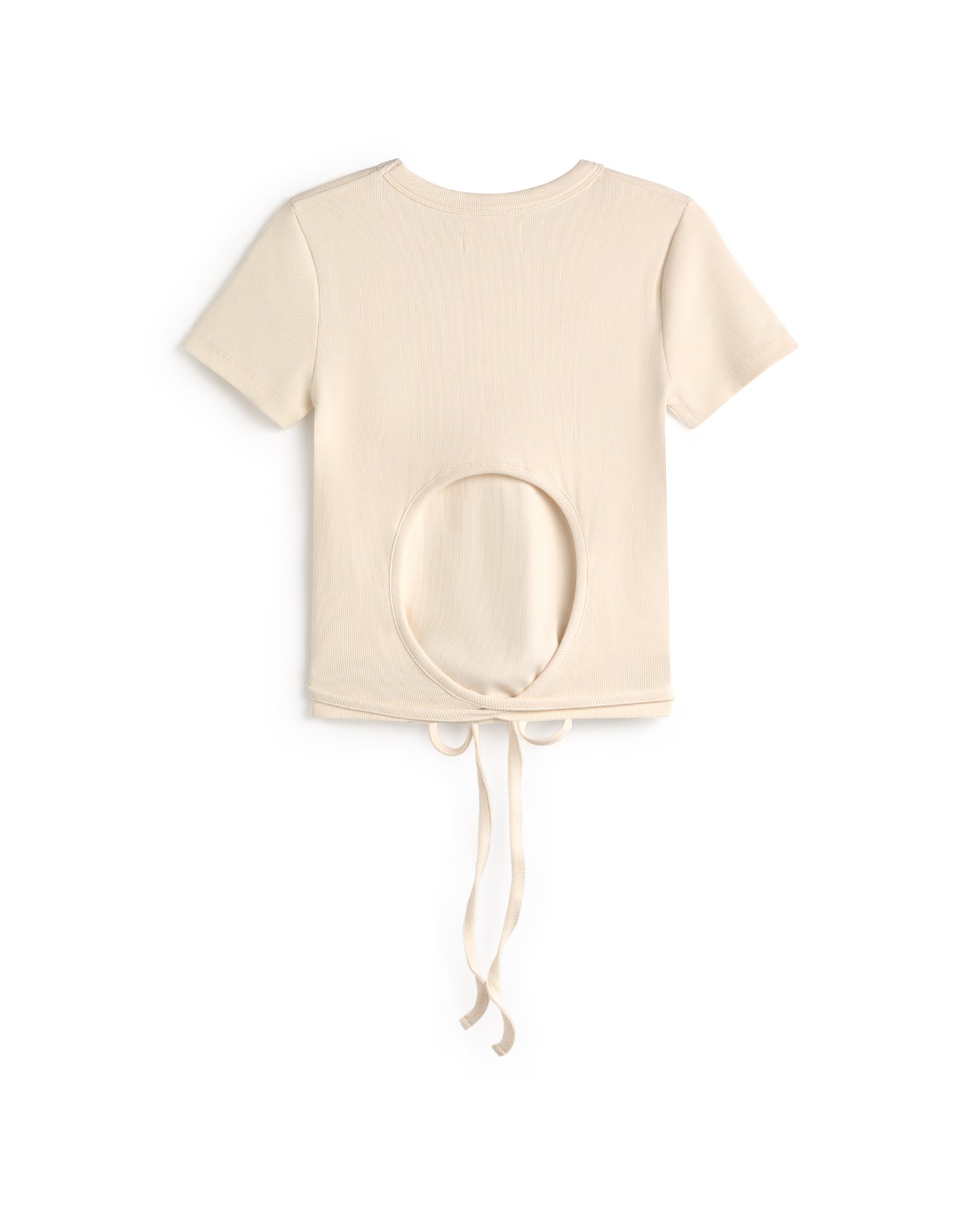 Top slim crudo lazo abertura espalda Rio sostenible silueta - 3