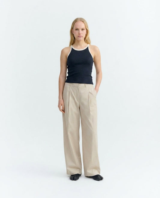 Top halter navy contraste blanco Harriet sostenible - 2.1