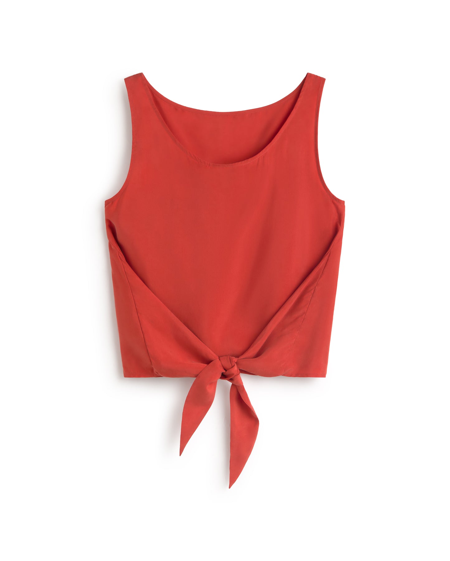 Top rojo lazo cupro Solea sostenible silueta - 3